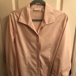 Chico’s No Iron Pink Tunic Length Shirt